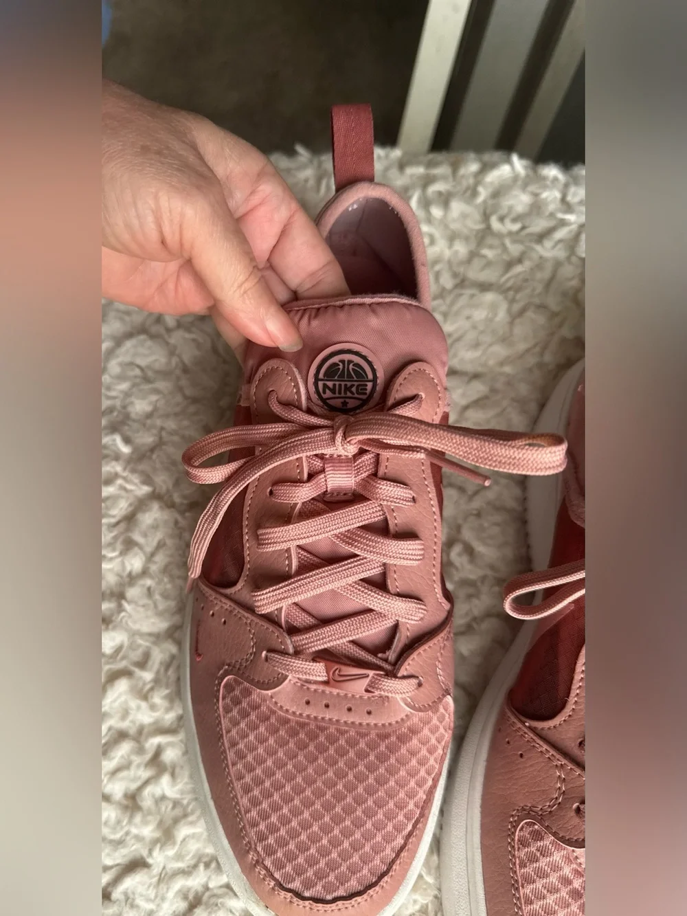 Nike Women's Rose Pink Low-Top Lace-Up Sneakers UNISEX